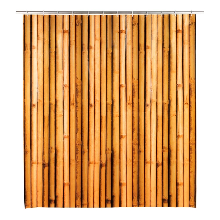 WENKO 25233100 - Suihkuverho BAMBUSA 180x200 cm ruskea