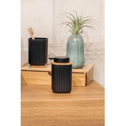 WENKO 25298100 - Saippuapumppu ROTELLO 8,9x12,7 cm musta/ruskea