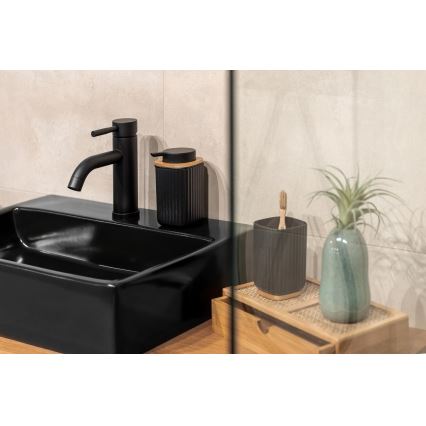 WENKO 25298100 - Saippuapumppu ROTELLO 8,9x12,7 cm musta/ruskea