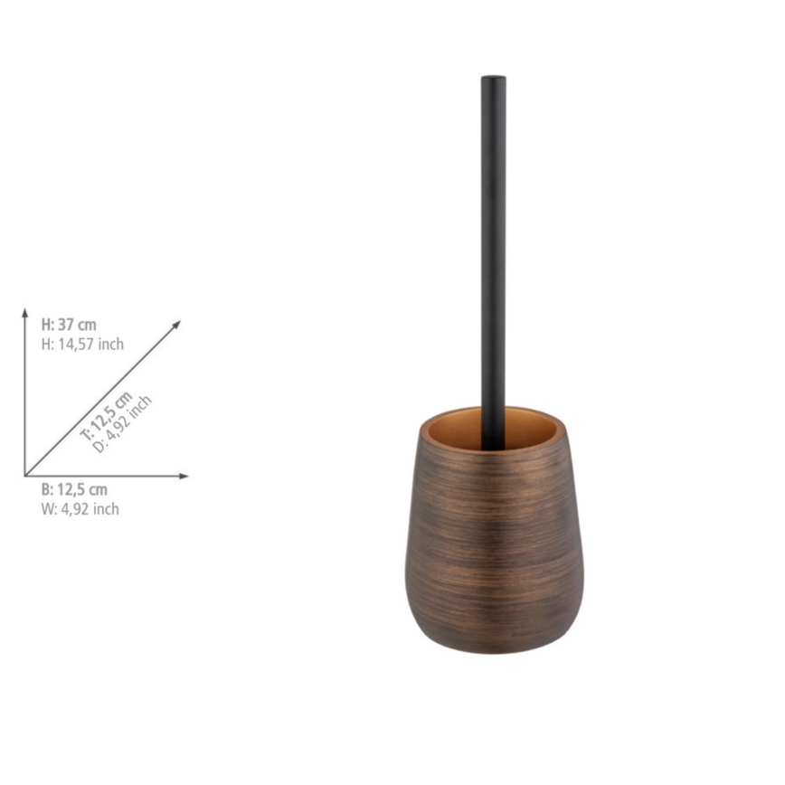 WENKO 25354100 - WC-harja PALENA 12,5x37 cm pronssinvärinen