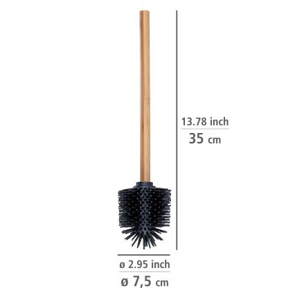 WENKO 25360100 - WC-harja 7,5x35 cm ruskea/musta