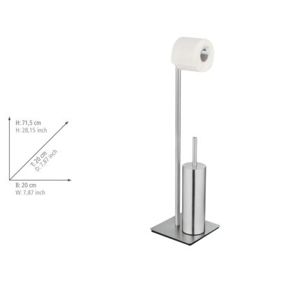 WENKO 25378100 - RECCO WC-harja 20x71,5 cm satiinipintainen
