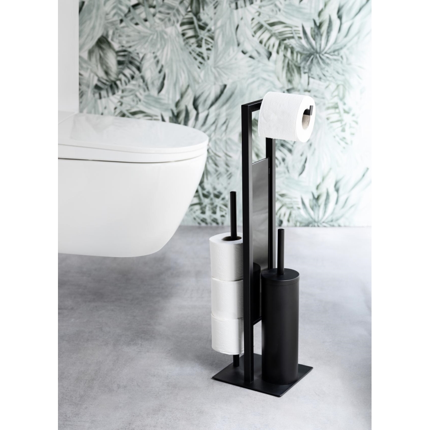 WENKO 25400100 - WC-harja RIVALTA 18x70 cm musta