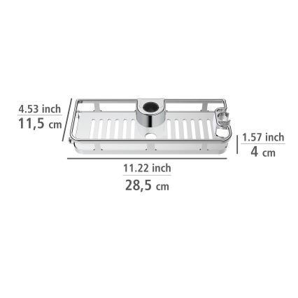 WENKO 25490100 - Hylly LIBERTÀ 28,5x11,5 cm kiillotettu kromi