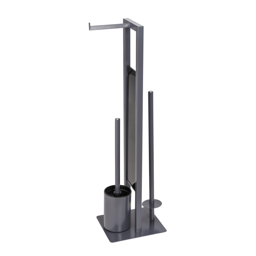 WENKO 25552100 - WC-harja RIVALTA 18x70 cm harmaa/musta