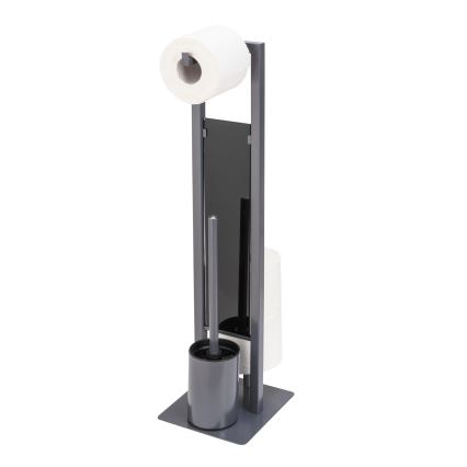 WENKO 25552100 - WC-harja RIVALTA 18x70 cm harmaa/musta