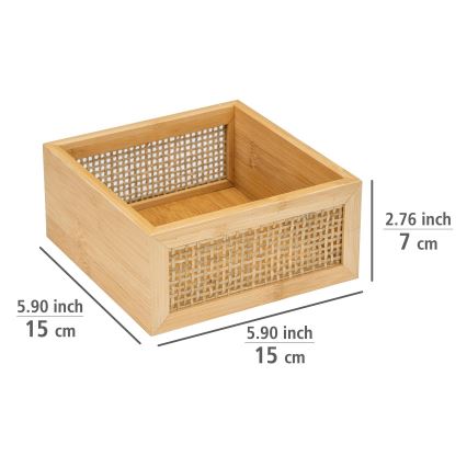 WENKO 25601100 - ALLEGRE kylpyammeen tarjotin 15x7 cm ruskea