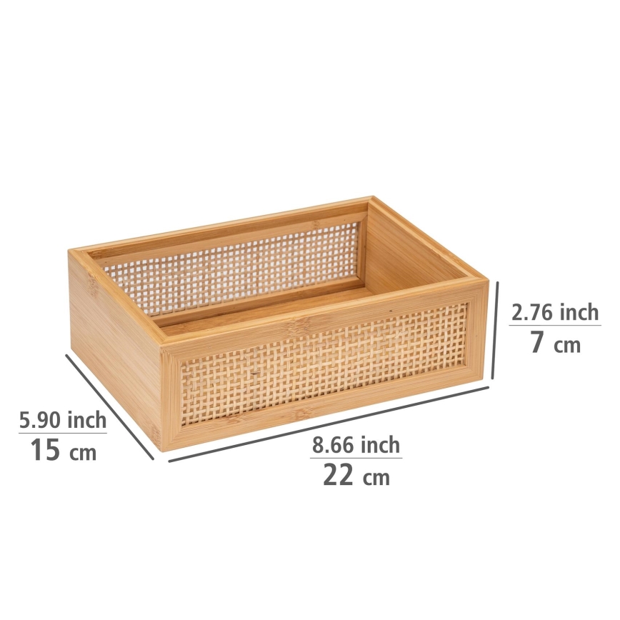 WENKO 25602100 - Kylpyammeen tarjotin ALLEGRE 22x15 cm ruskea