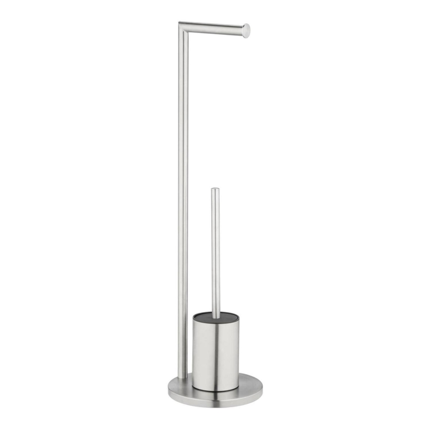 WENKO 25676100 - WC-setti FERLA 18x69,5 cm ruostumaton teräs/satiinipinta