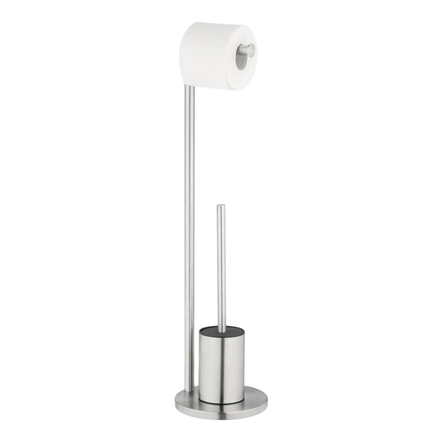 WENKO 25676100 - WC-setti FERLA 18x69,5 cm ruostumaton teräs/satiinipinta