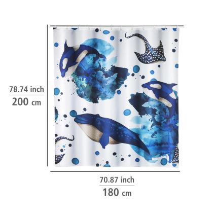 WENKO 25749100 - AQUARIS-suihkuverho 180x200 cm, monivärinen