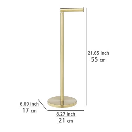 WENKO 25791100 - WC-paperiteline 21x55 cm kulta/hopea