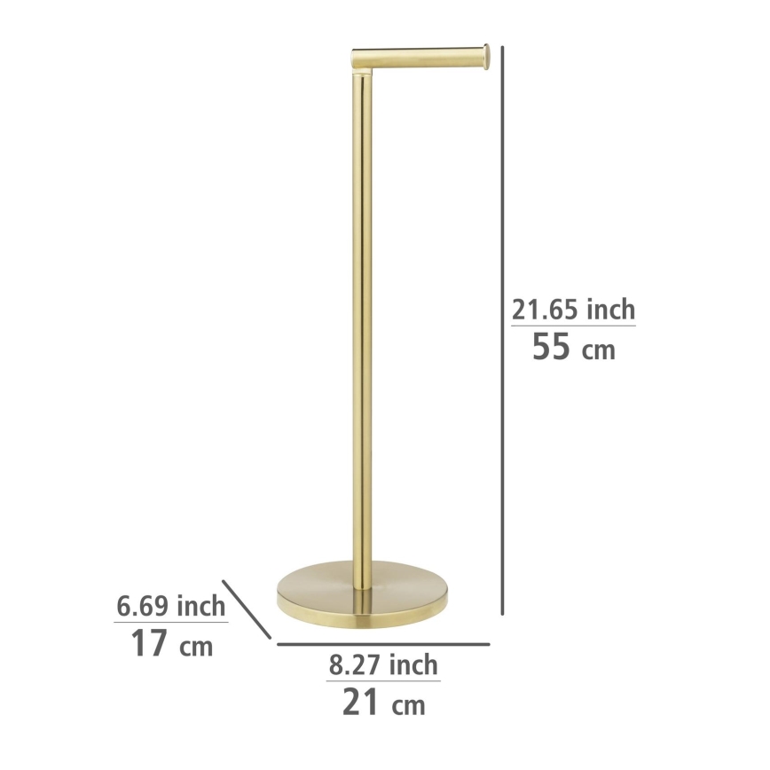 WENKO 25791100 - WC-paperiteline 21x55 cm kulta/hopea