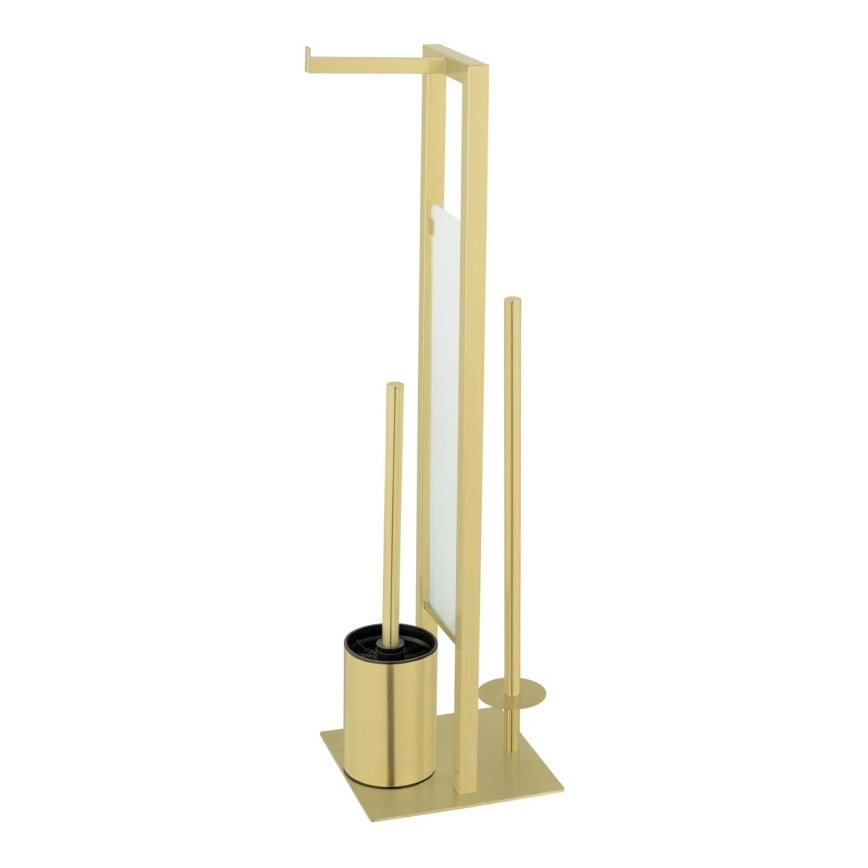 WENKO 26034100 - RIVALTA WC-setti 18x70 cm ruostumaton teräs/kultainen/valkoinen/musta