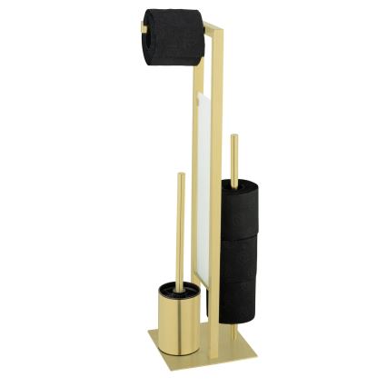 WENKO 26034100 - RIVALTA WC-setti 18x70 cm ruostumaton teräs/kultainen/valkoinen/musta