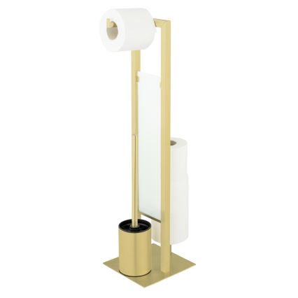 WENKO 26034100 - RIVALTA WC-setti 18x70 cm ruostumaton teräs/kultainen/valkoinen/musta
