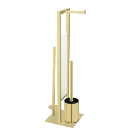 WENKO 26034100 - RIVALTA WC-setti 18x70 cm ruostumaton teräs/kultainen/valkoinen/musta