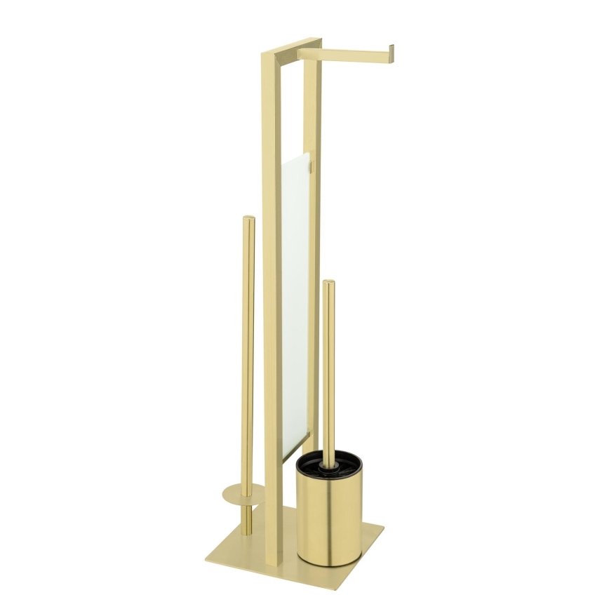 WENKO 26034100 - RIVALTA WC-setti 18x70 cm ruostumaton teräs/kultainen/valkoinen/musta