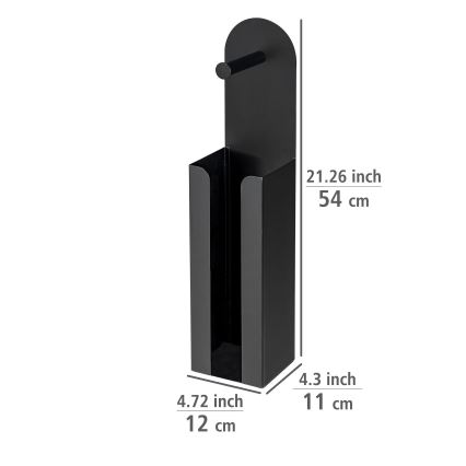 WENKO 26059100 - Rullateline AGIRA 12x54 cm musta