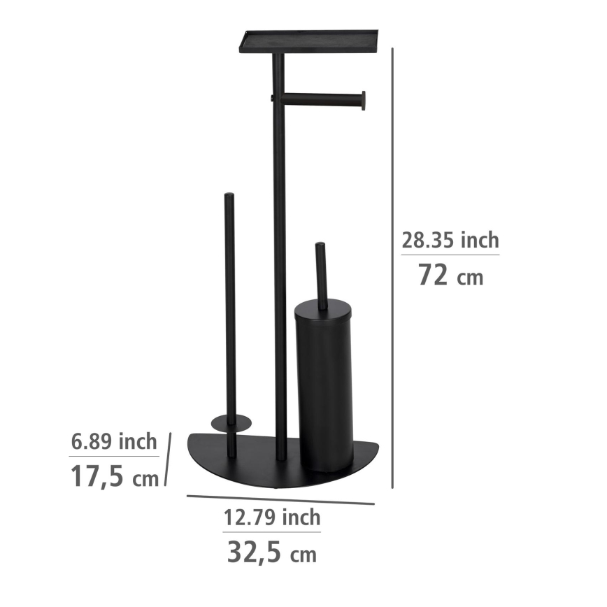 WENKO 26060100 - WC-setti COSENZA 32,5x72 cm musta