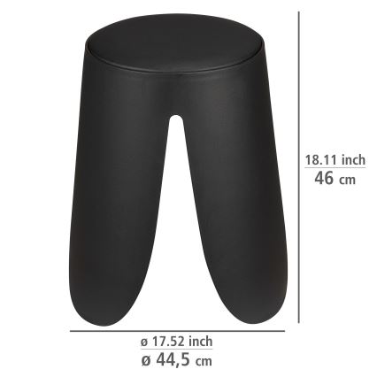 WENKO 26087100 - Jakkara COMISO 44,5x46 cm musta