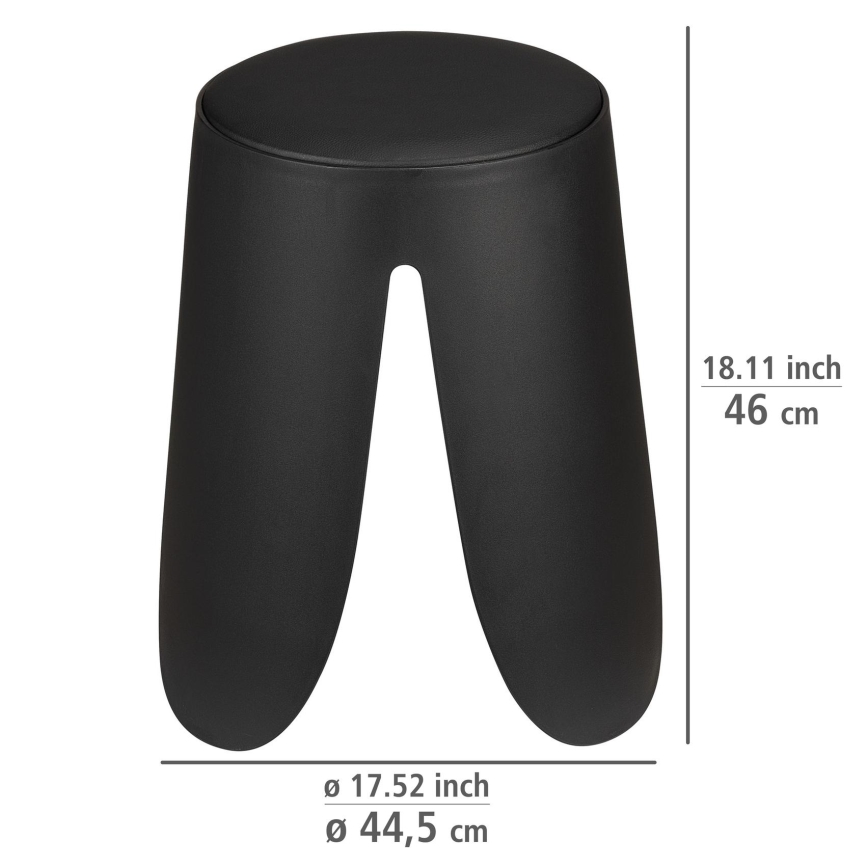 WENKO 26087100 - Jakkara COMISO 44,5x46 cm musta