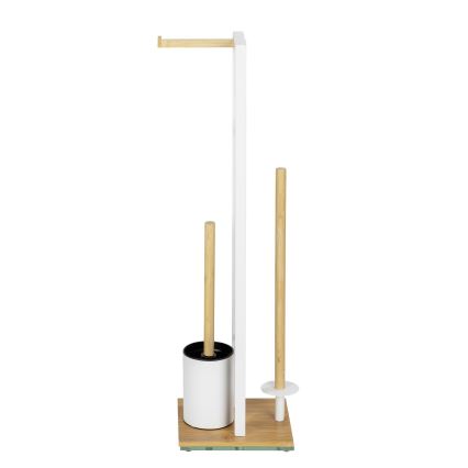 WENKO 26214100 - WC-setti RIVALTA 18x70 cm ruskea/valkoinen