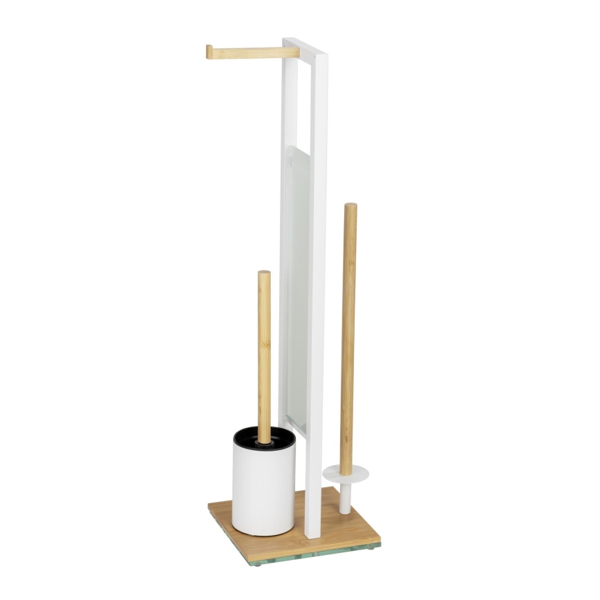 WENKO 26214100 - WC-setti RIVALTA 18x70 cm ruskea/valkoinen