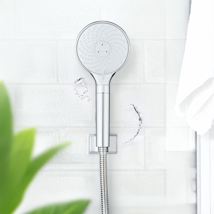 WENKO 26362100 - Suihkupää WATERSAVING SYSTEM 12x12 cm kiiltävä kromi/valkoinen