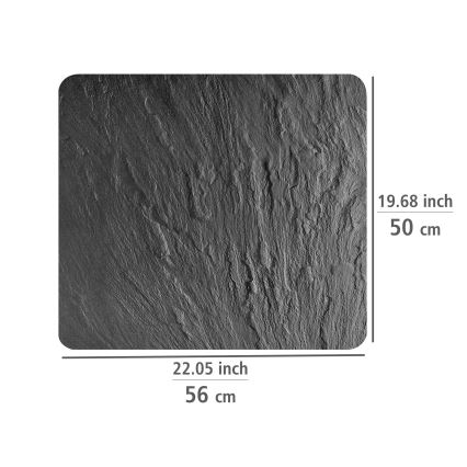 WENKO 2712984500 - Peitelevy NEUTRAL 56x50 cm musta/läpinäkyvä