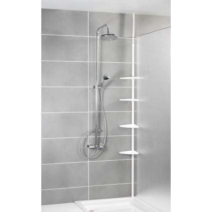 WENKO 3201010100 - COMPACT kulmaelementti 26x195 cm valkoinen