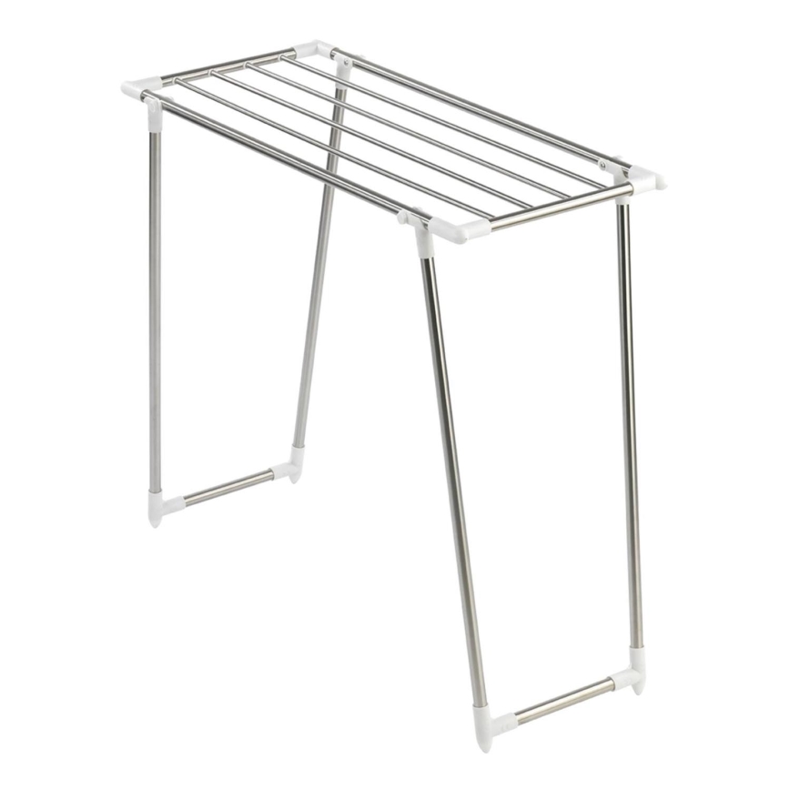 WENKO 3774020100 - Pyykinkuivausteline PROFI SINGLE 87x79 cm ruostumaton teräs/hopea/valkoinen