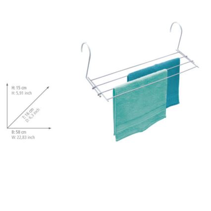 WENKO 3780010100 - Pyykkiteline 58x16 cm valkoinen