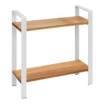WENKO 53024100 - Hylly LOUISA 32x33 cm valkoinen/ruskea