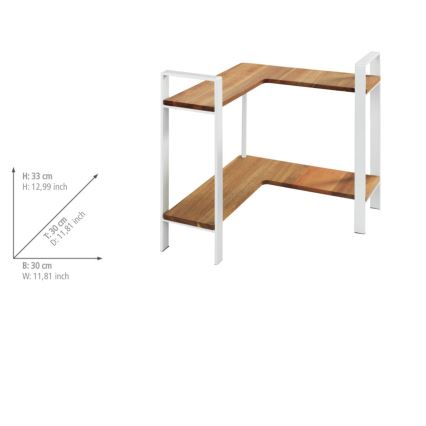 WENKO 53025100 - Hylly LOUISA 30x33 cm valkoinen/ruskea