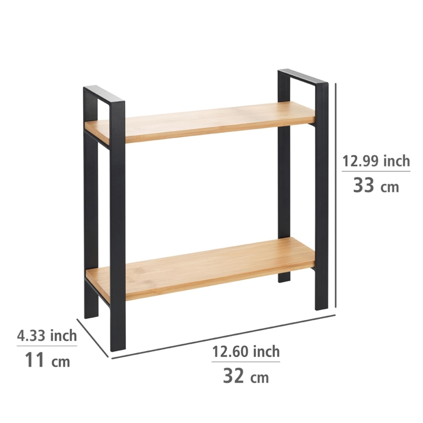 WENKO 53029100 - Hylly LOU 32x33 cm musta/ruskea