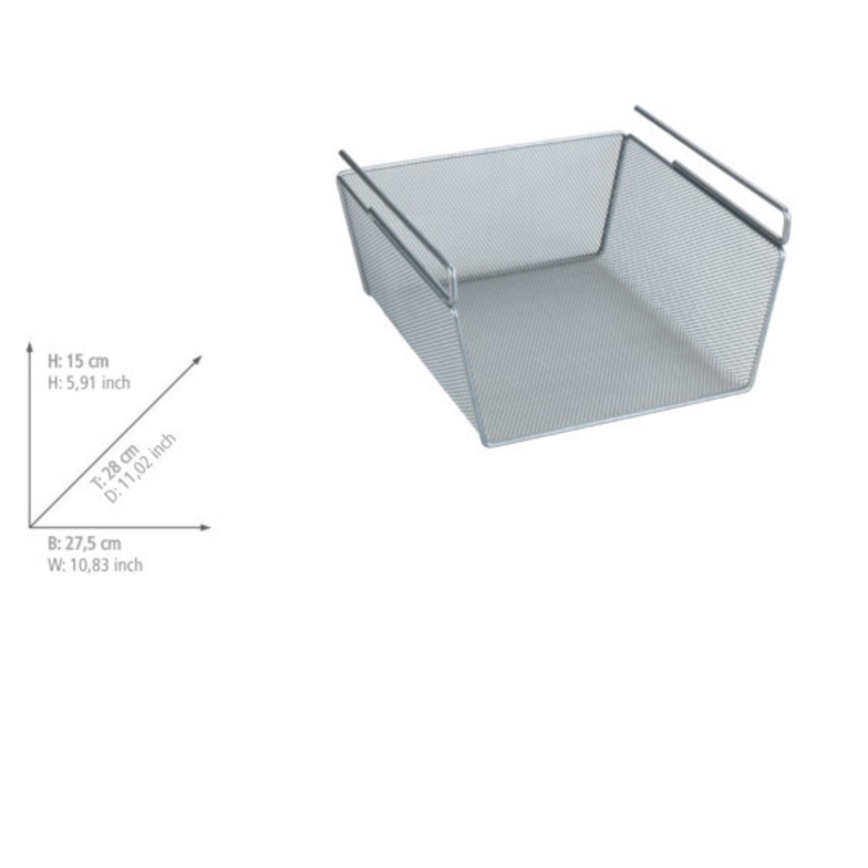 WENKO 53142100 - Kori 27,5x28 cm hopeanvärinen