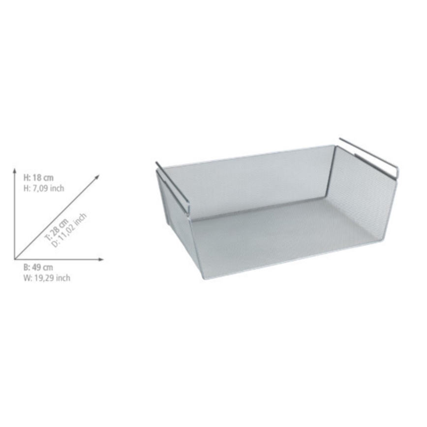 WENKO 53143100 - Kori 49x28 cm hopeanvärinen