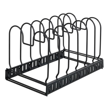 WENKO 53149100 - Kansien ja pannujen pidike 18x18 cm musta