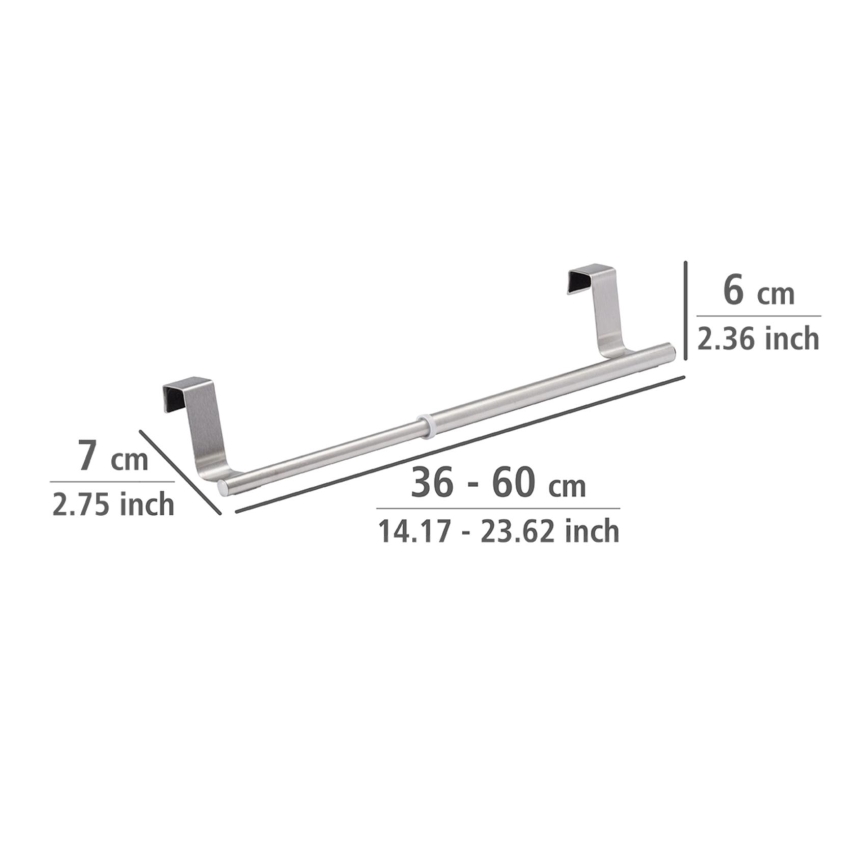 WENKO 53245100 - Pyyheteline TELESCOPE 7x6 cm hopea/musta