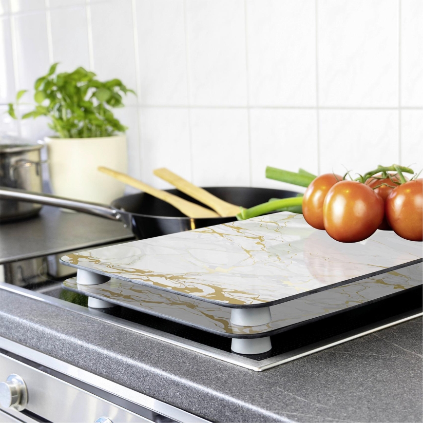 WENKO 53901100 - Liesikansi 30x52 cm valkoinen/harmaa/läpinäkyvä