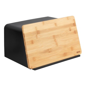 WENKO 54098100 - Leipälaatikko KUBO 35x26,5 cm musta/ruskea