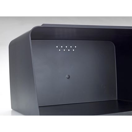 WENKO 54098100 - Leipälaatikko KUBO 35x26,5 cm musta/ruskea