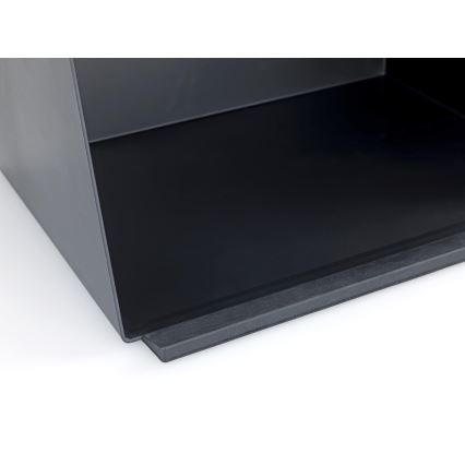 WENKO 54098100 - Leipälaatikko KUBO 35x26,5 cm musta/ruskea