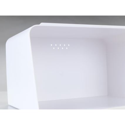WENKO 54099100 - Leipälaatikko KUBO 35 x 26,5 cm valkoinen/ruskea