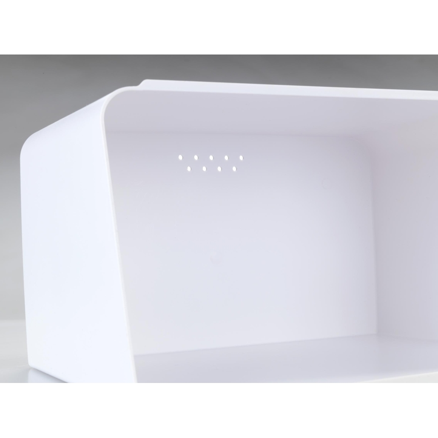 WENKO 54099100 - Leipälaatikko KUBO 35 x 26,5 cm valkoinen/ruskea