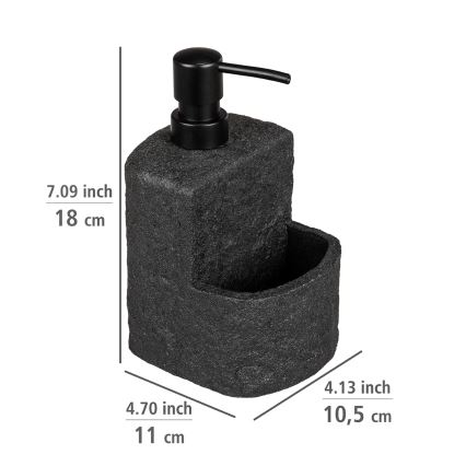 WENKO 54667100 - Saippuapumppu FESTIVAL 10,5x18 cm musta