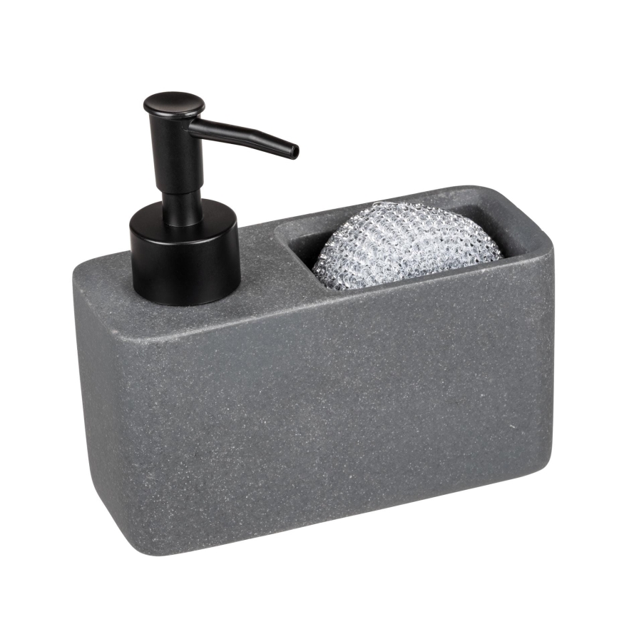 WENKO 54669100 - Saippua-annostelija RESA 14,5x14,3 cm harmaa/musta