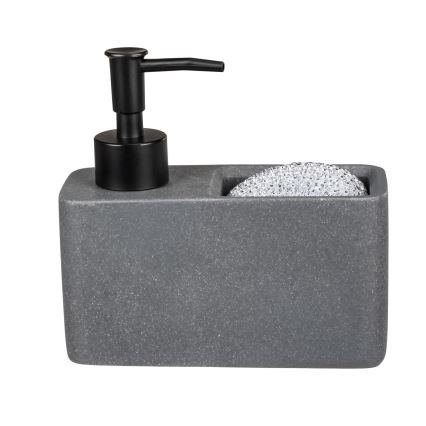 WENKO 54669100 - Saippua-annostelija RESA 14,5x14,3 cm harmaa/musta