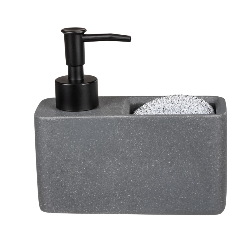 WENKO 54669100 - Saippua-annostelija RESA 14,5x14,3 cm harmaa/musta